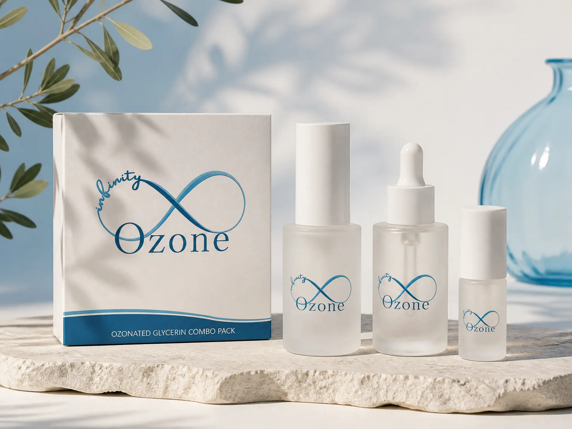 Infinity Ozone ozonated glycerine combo pack of three bottles